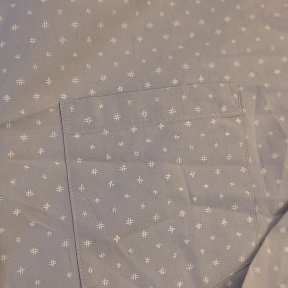 J Crew Flex Shirt XL Gray Geometric Long Sleeve Button Down Pocket - Picture 3 of 9